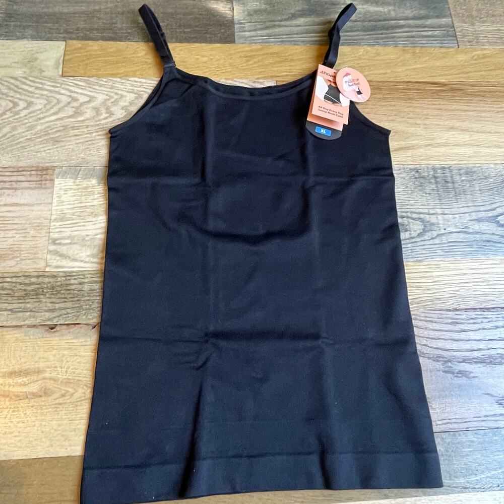 Shapermint Essentials XL Black All Day Scoop Neck Cami Shapewear NWT